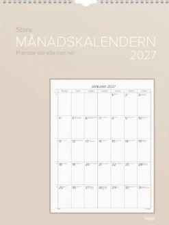 Väggkalender Stora Månadskalendern 2027