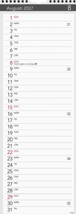 Väggkal Lilla Miljökalender Elegant 2027