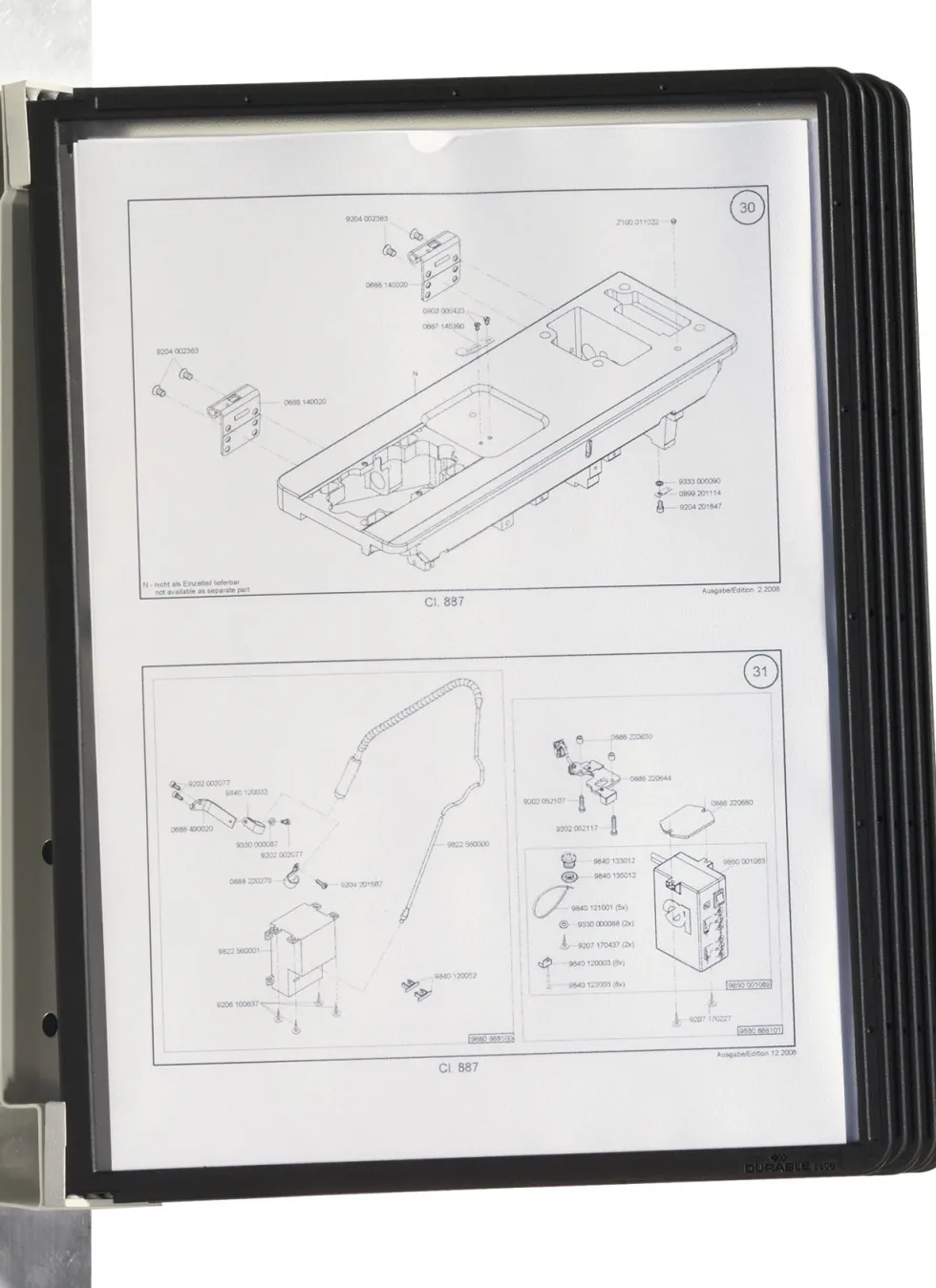 Väggställ VARIO Magnet, med 5 ramar