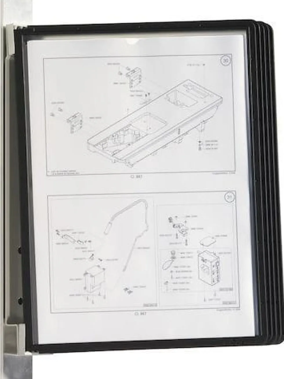 Väggställ VARIO Magnet, med 5 ramar