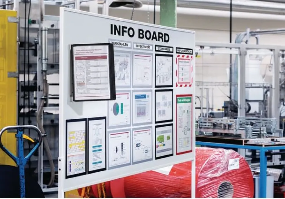 Väggställ VARIO Magnet, med 5 ramar