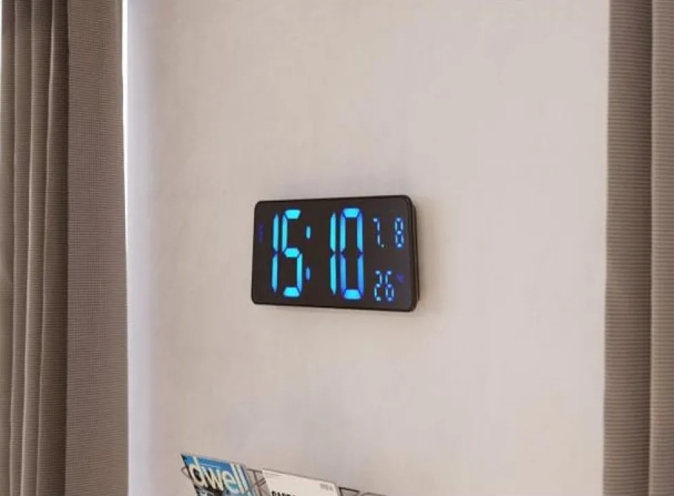 Väggur ALBA Hordgtl Ø38cm blå/svart