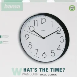 Väggur HAMA Corsica 30cm svart/vit