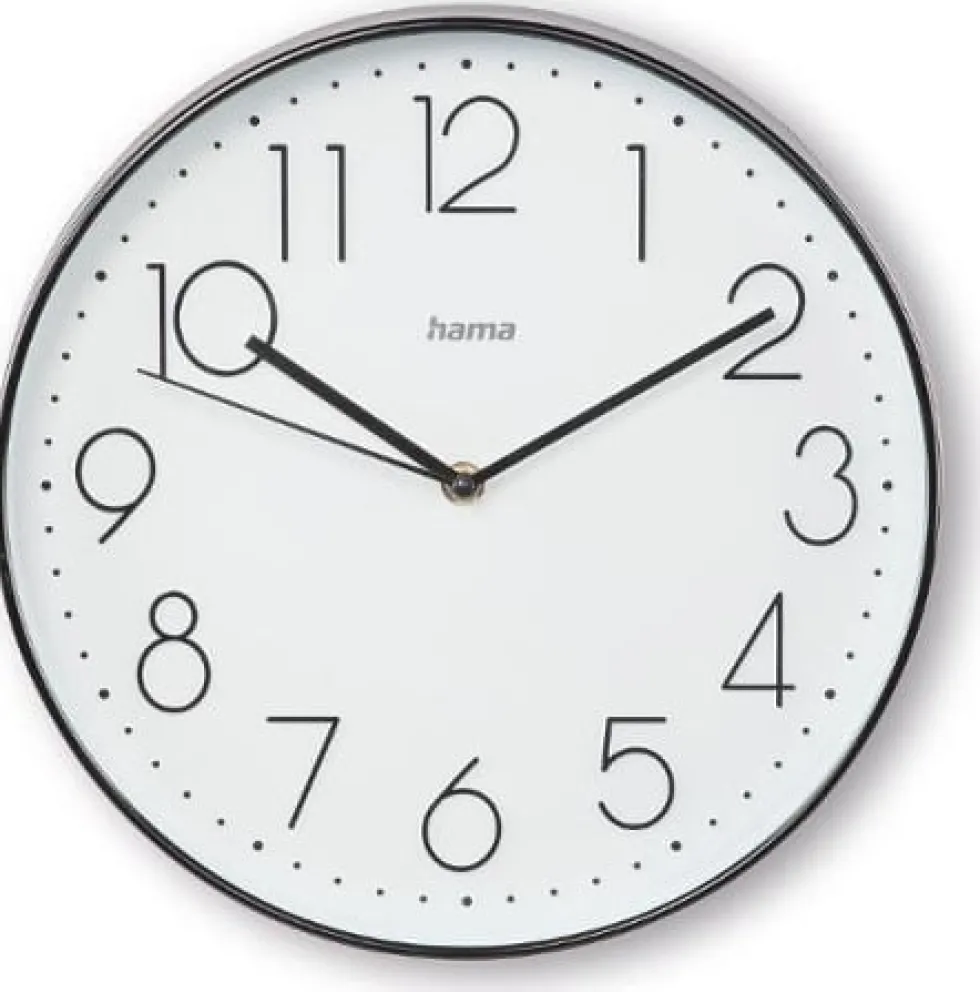 Väggur HAMA Corsica 30cm svart/vit
