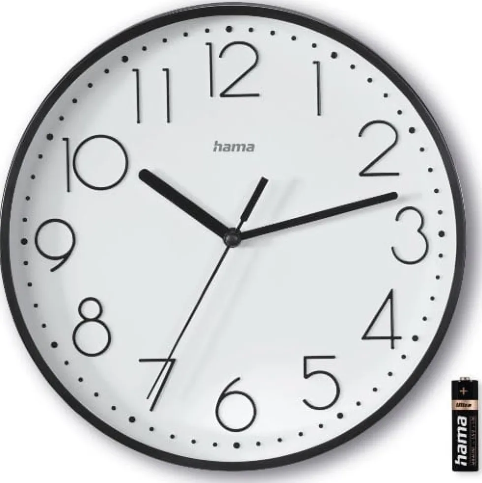 Väggur HAMA Salina 22cm svart