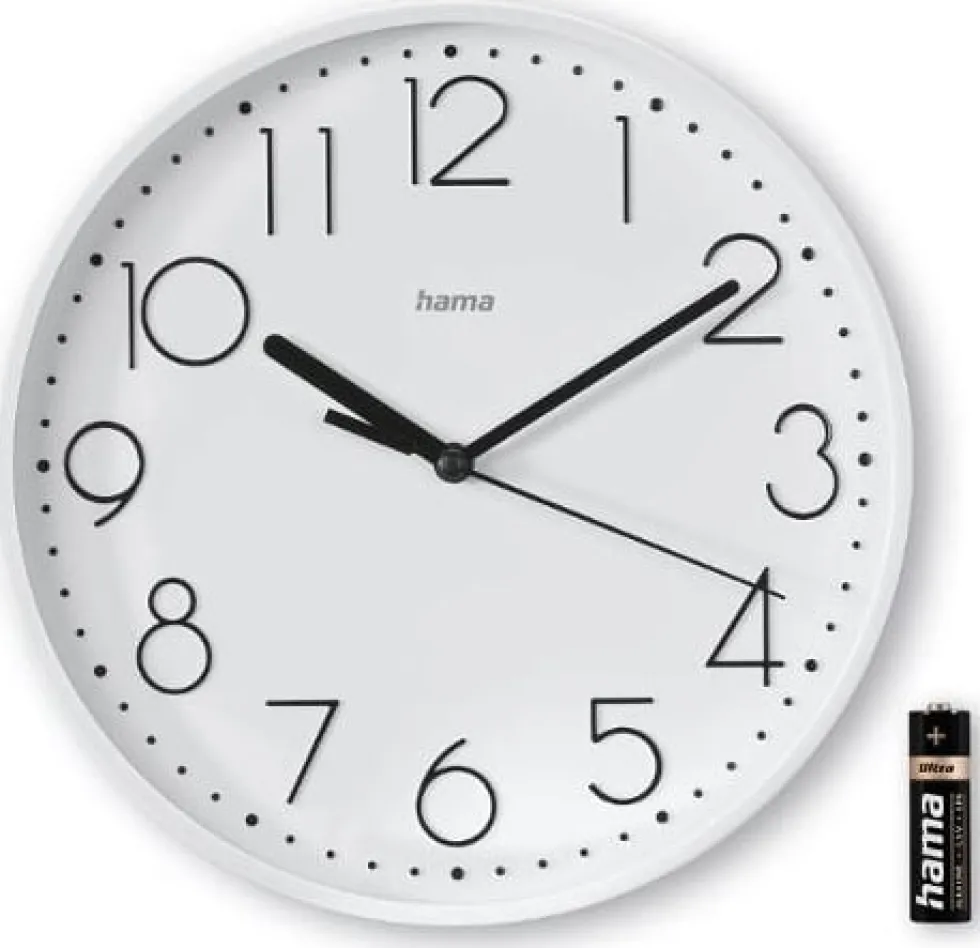 Väggur HAMA Salina 22cm vit