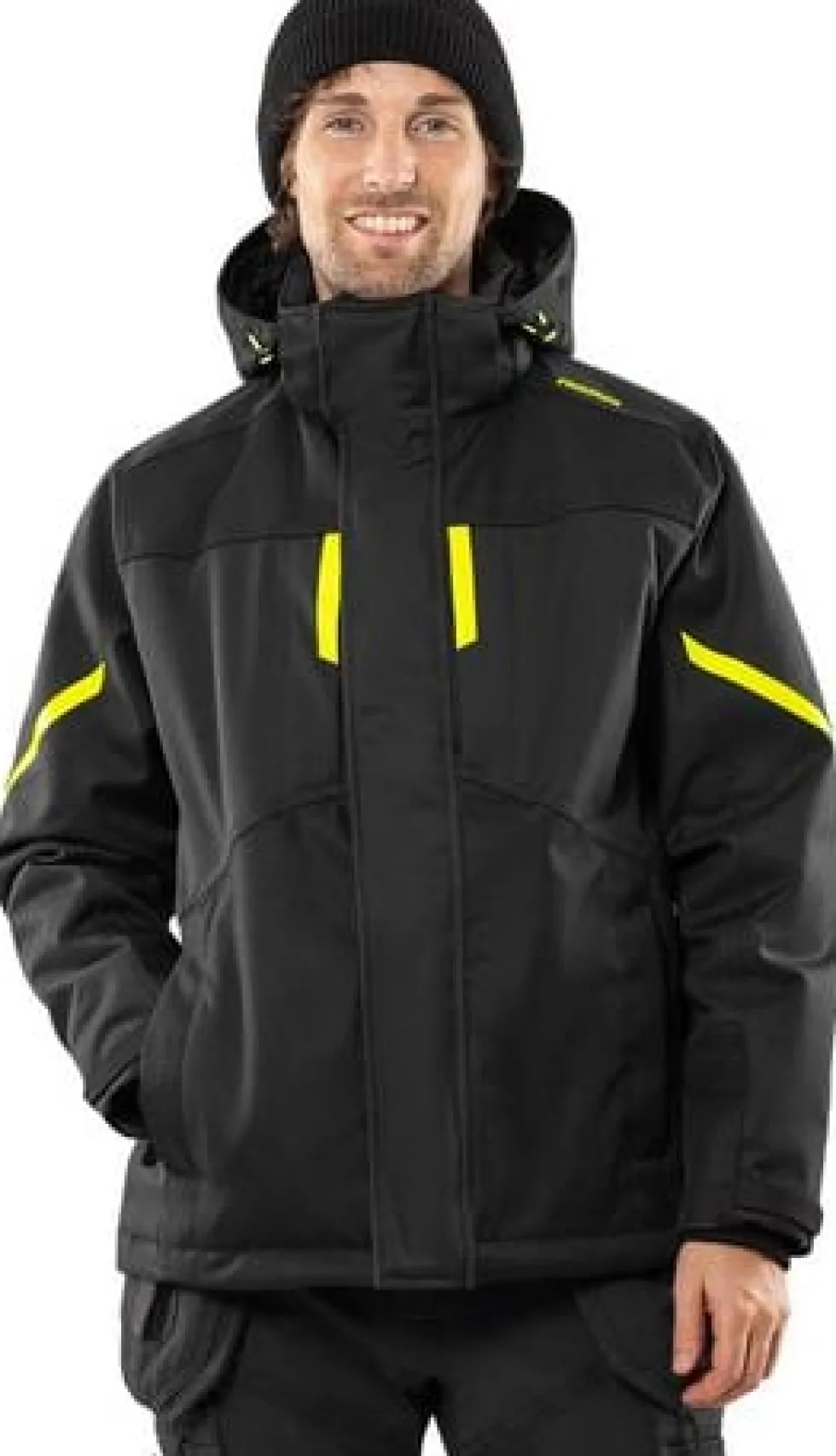 Vinterjacka Airtech 4058 Svart/Gul 2XL
