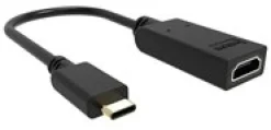 VISION - Videokort - USB-C hane till HDMI hona - svart - 4K60Hz