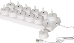 Värmeljus STAR T LED laddstation 12 ljus