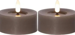 Värmeljus STAR T LED 7x5,5cm mullvad 2/f