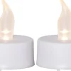 Värmeljus STAR T LED 4x4,5cm vit 2/fp