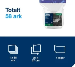 Våtduk Hand Refill TORK Premium W14, 58/fp