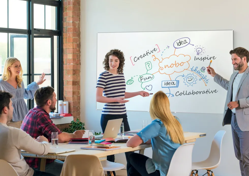 Whiteboard Impress. Pro Wide Stål NC 40''