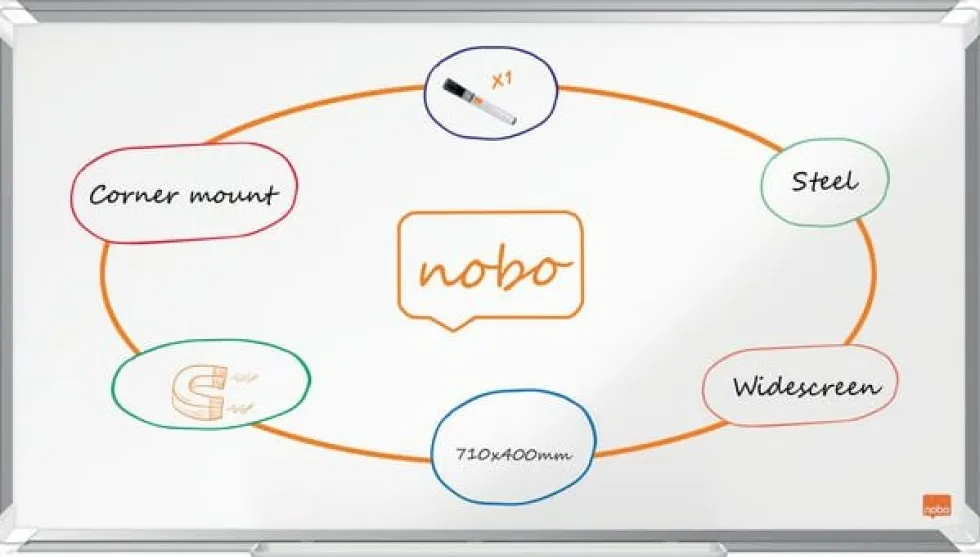 Whiteboard NOBO premium stål 32'