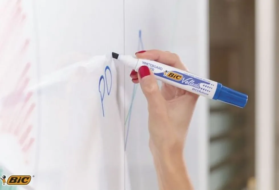 Whiteboardpenna BiC ECO 1751 blå, sned