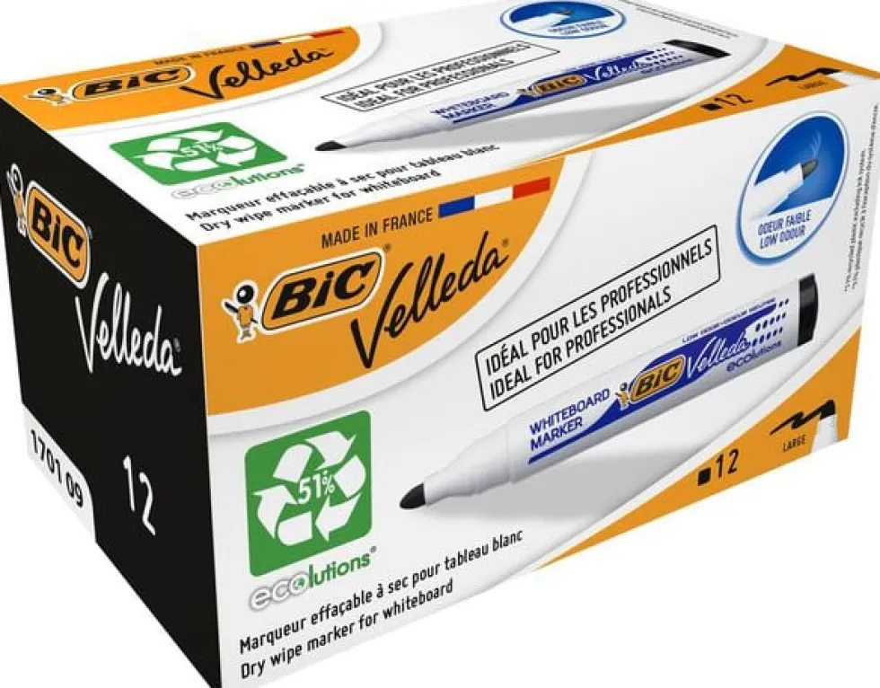 Whiteboardpenna BiC 1701 ECO svart, konisk