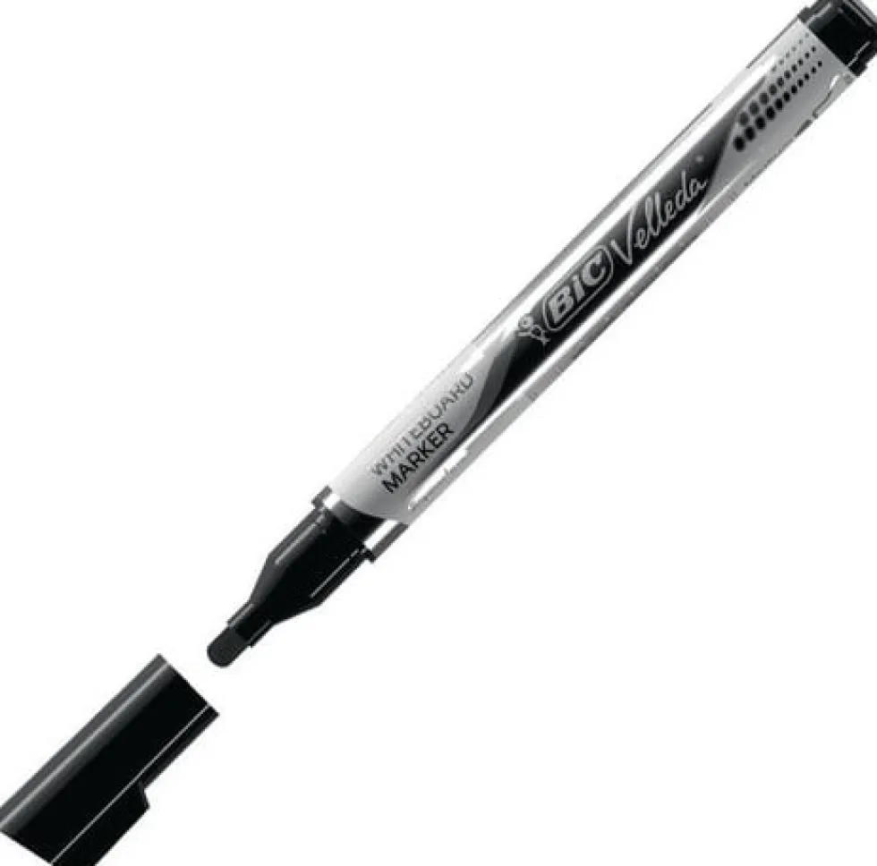 Whiteboardpenna BIC Velleda Liquid B12 svart, konisk