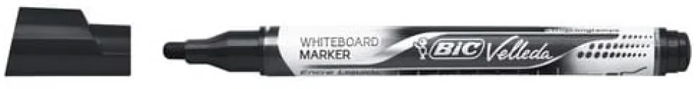 Whiteboardpenna BIC Velleda Liquid B12 svart, konisk