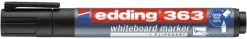 Whiteboardpenna EDDING 363 Svart, torksäker, sned, 10st