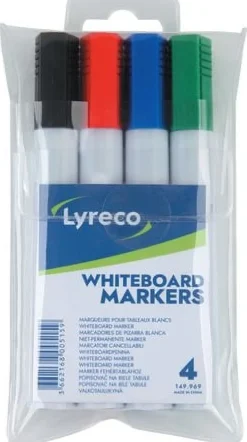 Whiteboardpenna LYRECO drywipe rund 4/fp
