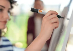 Whiteboardpenna NOBO Liq rund mix 10/fp
