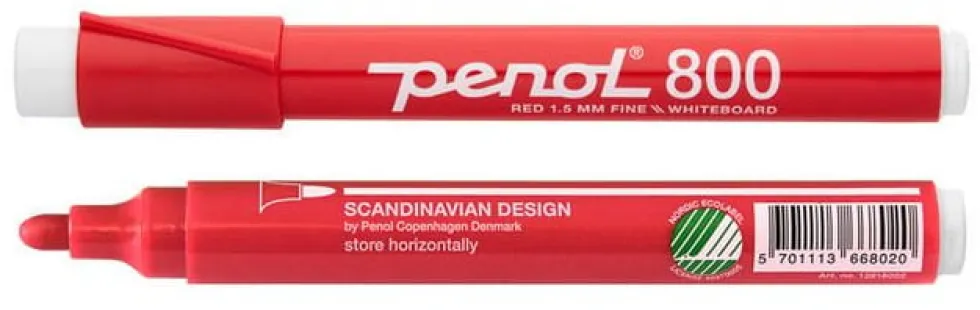 Whiteboardpenna PENOL 800 rund röd