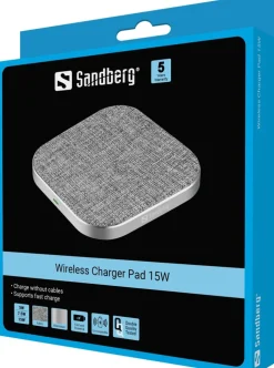 15W Wireless Charger Pad, Grey
