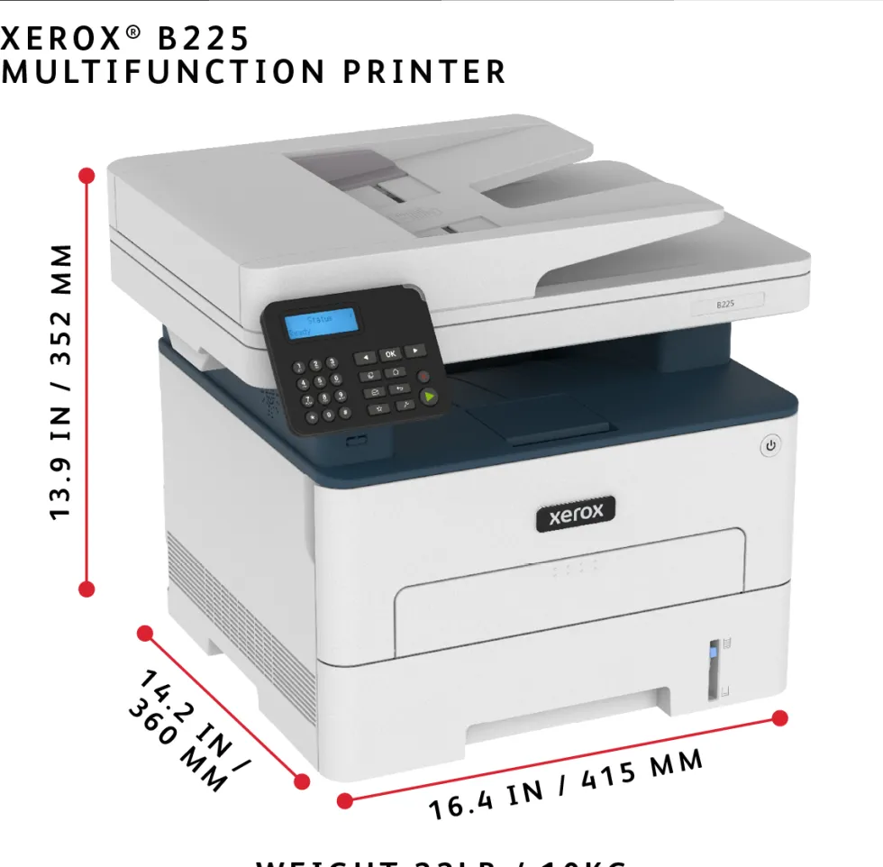 Xerox B225 - Multifunktionsskrivare - svartvit - laser