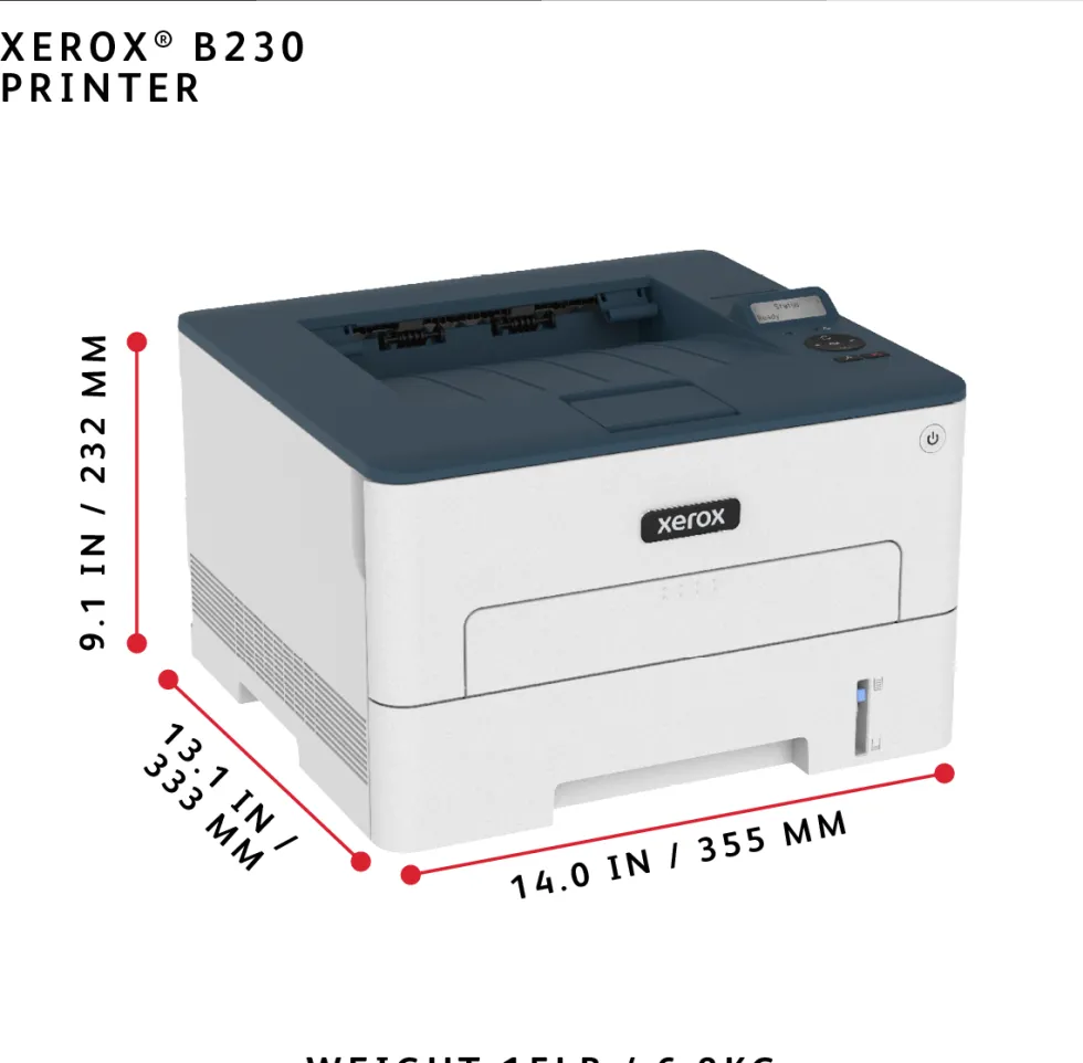 Xerox B230 - Skrivare - svartvit - laser - Legal/A4 - 600 x 600