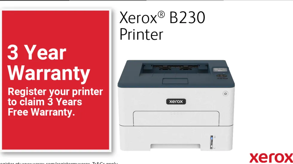 Xerox B230 - Skrivare - svartvit - laser - Legal/A4 - 600 x 600