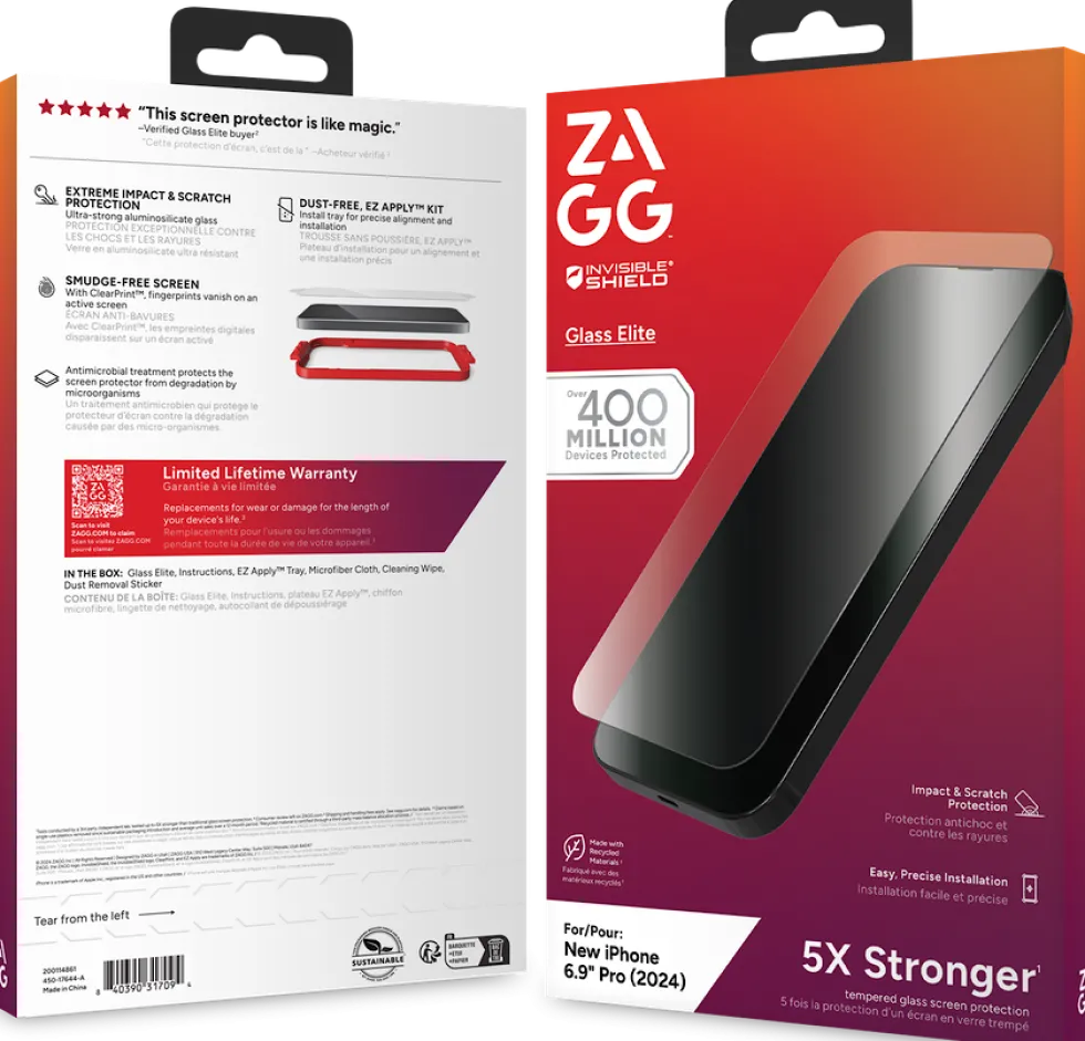 ZAGG InvisibleShield Glass Elite - Skärmskydd för mobiltelefon
