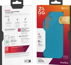 ZAGG Luxe - Baksidesskydd för mobiltelefon - flodblå - för