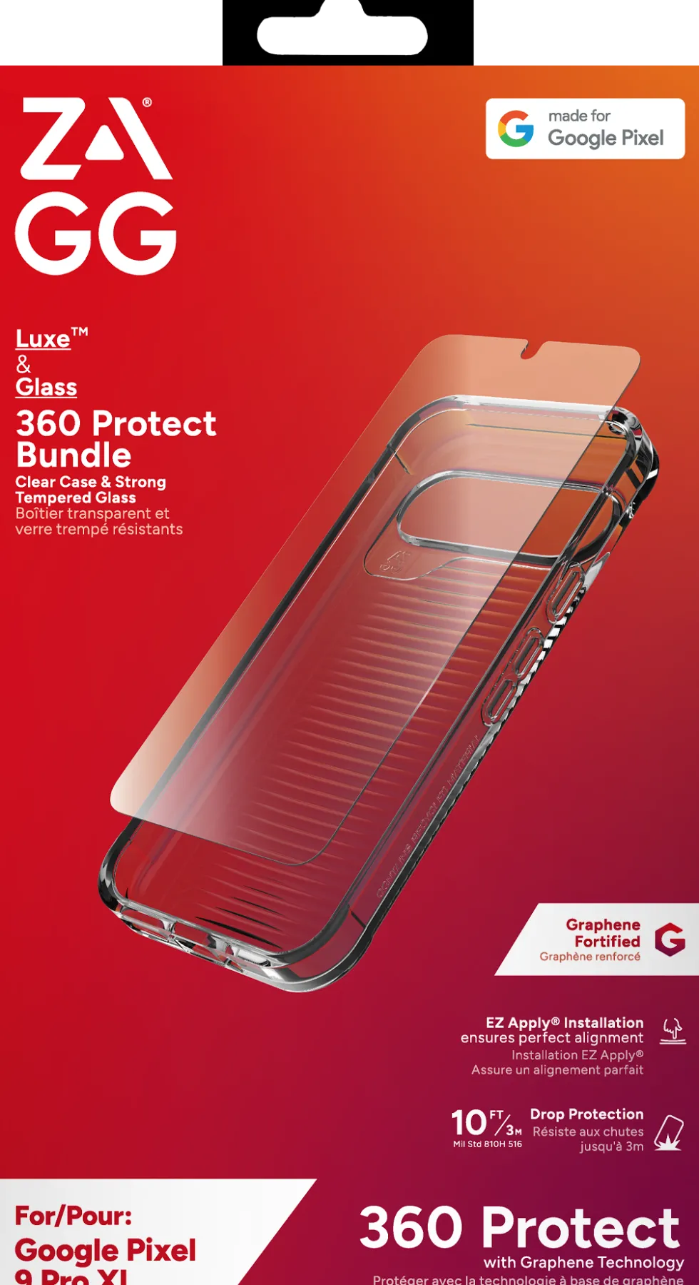 ZAGG Luxe - Baksidesskydd för mobiltelefon - grafen - klar - med