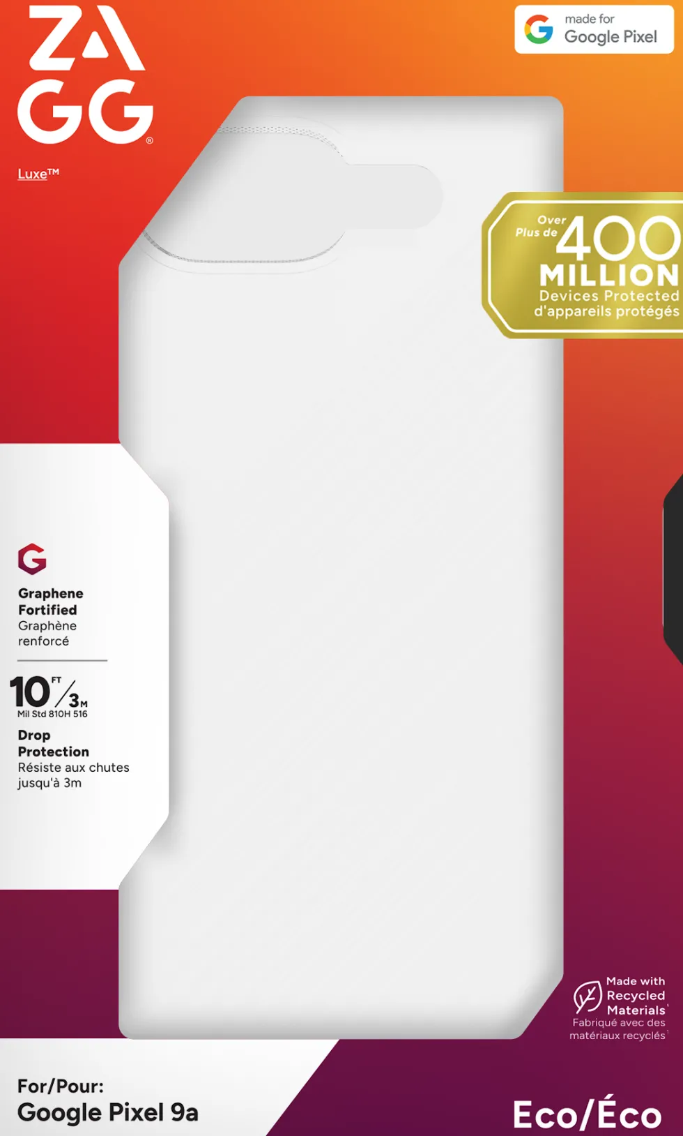 ZAGG Luxe - Baksidesskydd för mobiltelefon - slimmad, snygg, 3 m