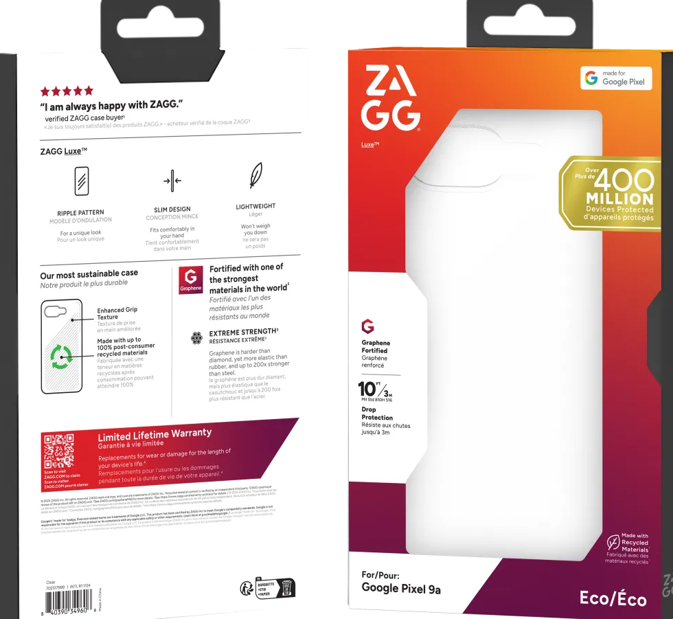 ZAGG Luxe - Baksidesskydd för mobiltelefon - slimmad, snygg, 3 m