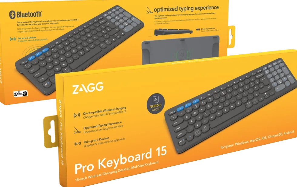 ZAGG - Tangentbord - mellanstorlek - trådlös - Bluetooth