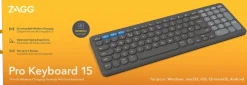ZAGG - Tangentbord - mellanstorlek - trådlös - Bluetooth