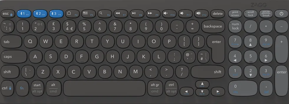 ZAGG - Tangentbord - mellanstorlek - trådlös - Bluetooth